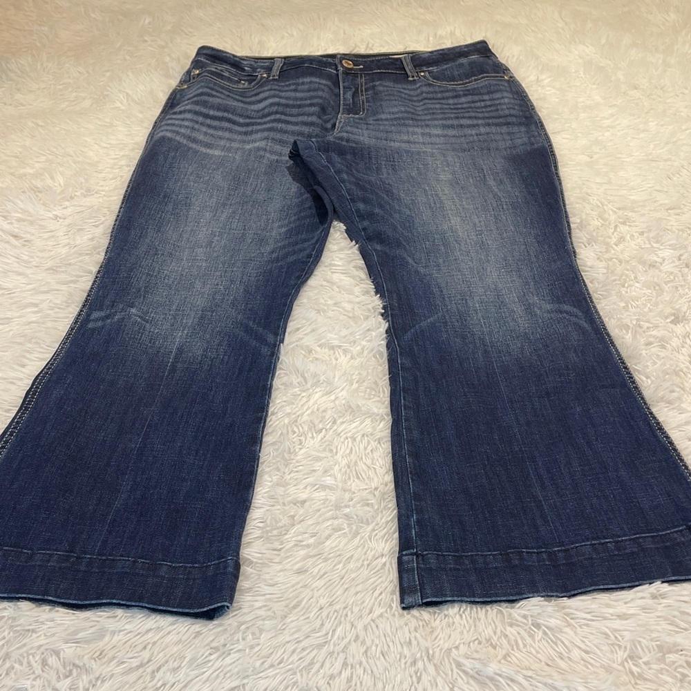 Daytrip Dark Blue Flare TROUSER Jeans WOMENS SIZE 33R